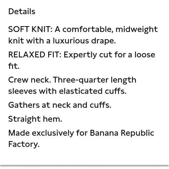 Banana Republic Knit Poet Top - Picture 4 of 11